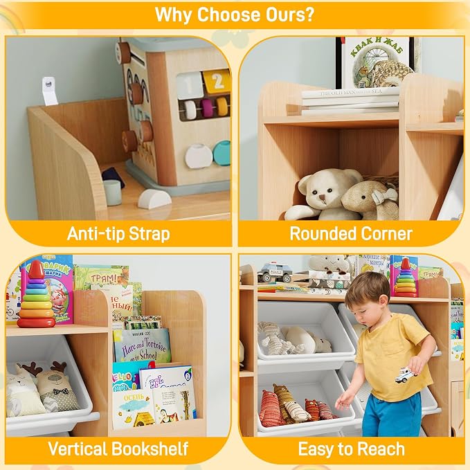Vabches 55" Large Kids Toy Organizer - Image 6