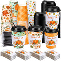 Lallisa 100 Sets Fall Thanksgiving Coffee Cup Bulk by Lallisa