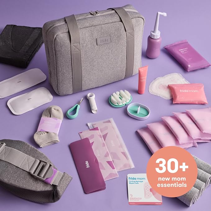 Frida Mom 30pc Pre-Packed Hosptial & Baby Essentials Travel Bag, Includes - Image 3