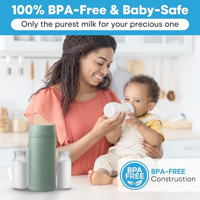 Portable Breast Milk Cooler Bottle: 30H Cooling Time, 2 x 150ml/5Oz BPA-Free - Image 5
