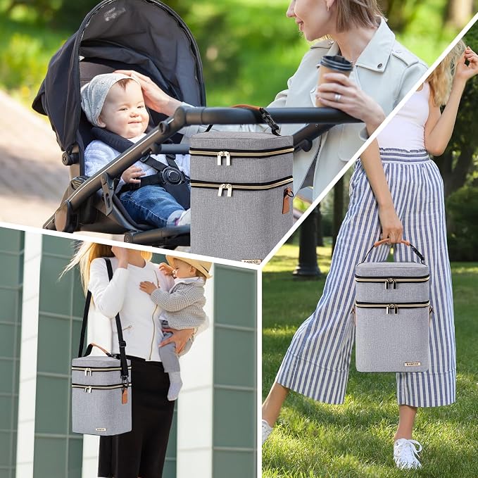 Breastmilk Cooler Bag with Ice Pack Fits 6 Baby Bottles Up to 9 Ounce - Image 7