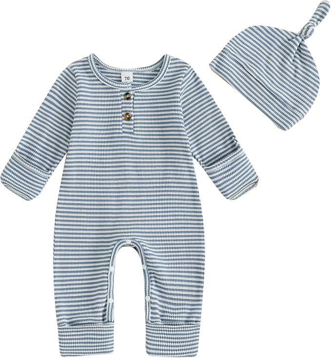 Kuriozud Newborn Infant Unisex Baby Boy Girl Clothes Button Romper Jumpsuit by Kuriozud