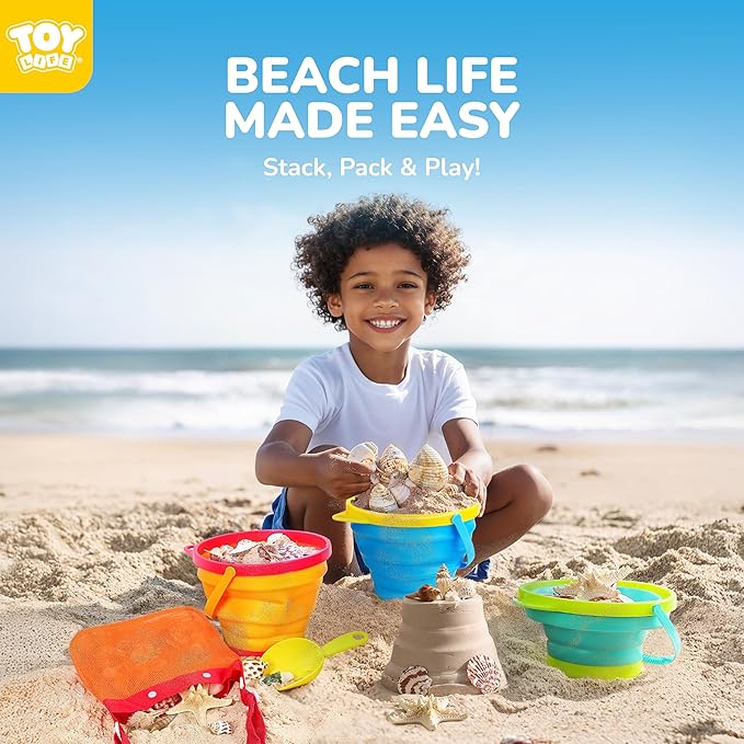 TOY Life Collapsible Beach Bucket Toys - Image 4