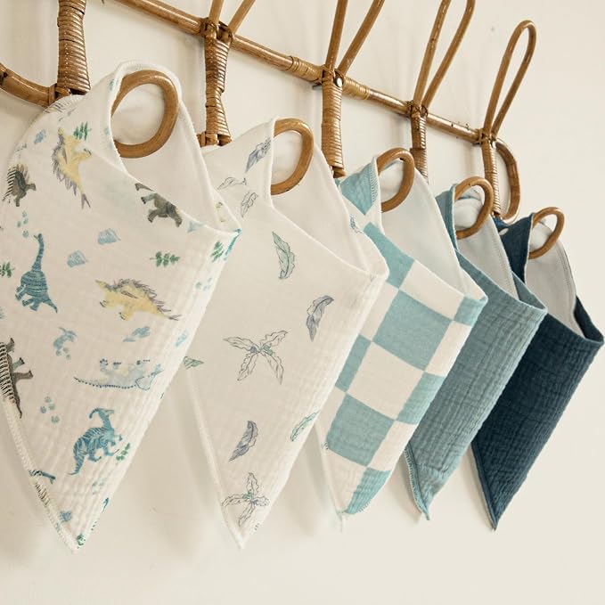 Muslin Baby Bibs 8 Pack, Baby Bandana Drool Bib - Image 7