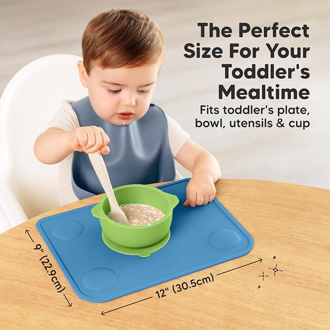 KeaBabies 2-Pack Silicone Placemats - Image 3