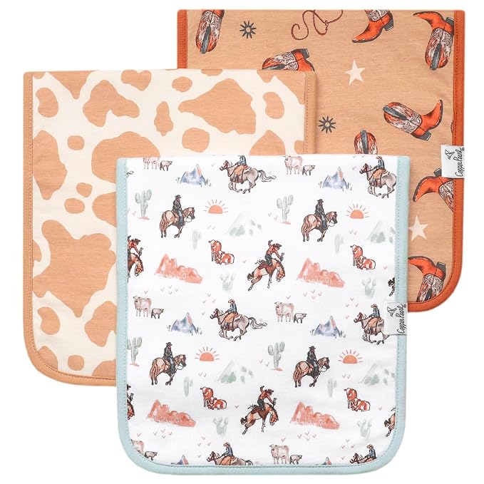Copper Pearl Baby Burp Cloth Large 21''x10'' Size Premium Absorbent Triple by CopperPearl