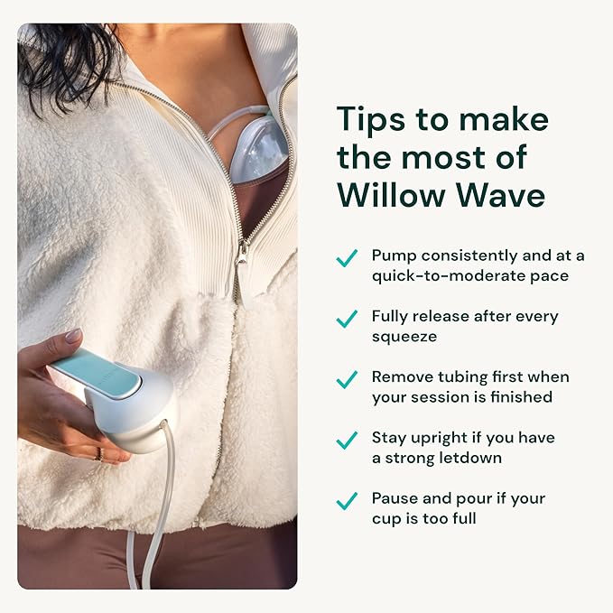 Willow Wave - Wearable Manual Breast Pump - Fits Fully in Bra - Ergonomic - Image 4