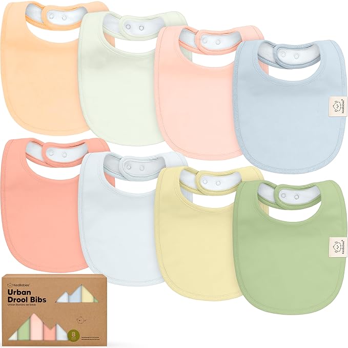8-Pack Organic Baby Bibs for Boys, Girls by KeaBabies