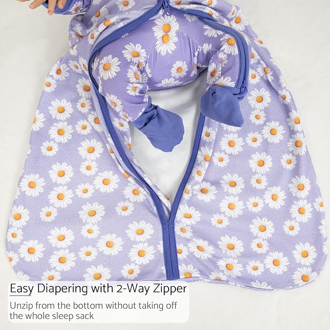 LollyBanks Baby Sleep Sack, 100% Cotton Wearable Blanket 2-Way Zipper Sleep - Image 5