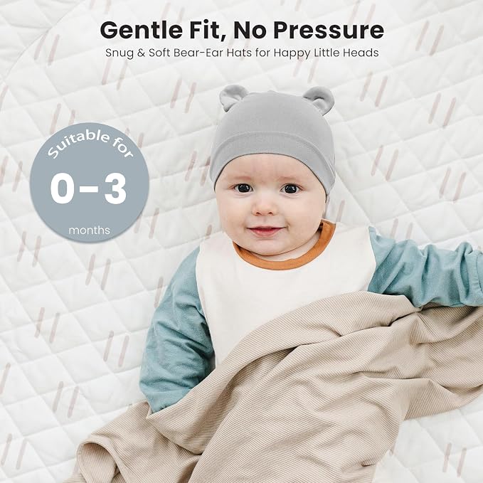 Konssy 6-Pack Baby Newborn Hats - Image 2