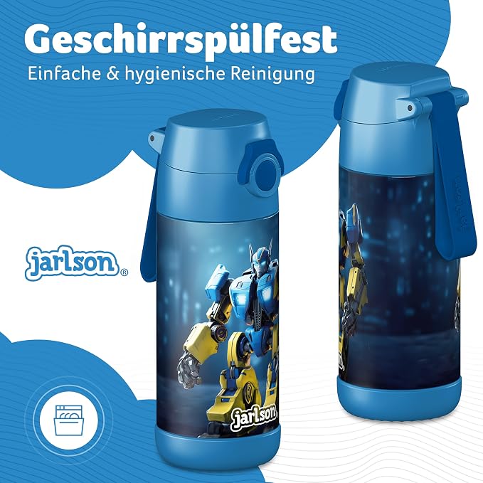 Jarlson® Mali Children's Water Bottle, Thermal Stainless Steel Water Bottle - Image 2