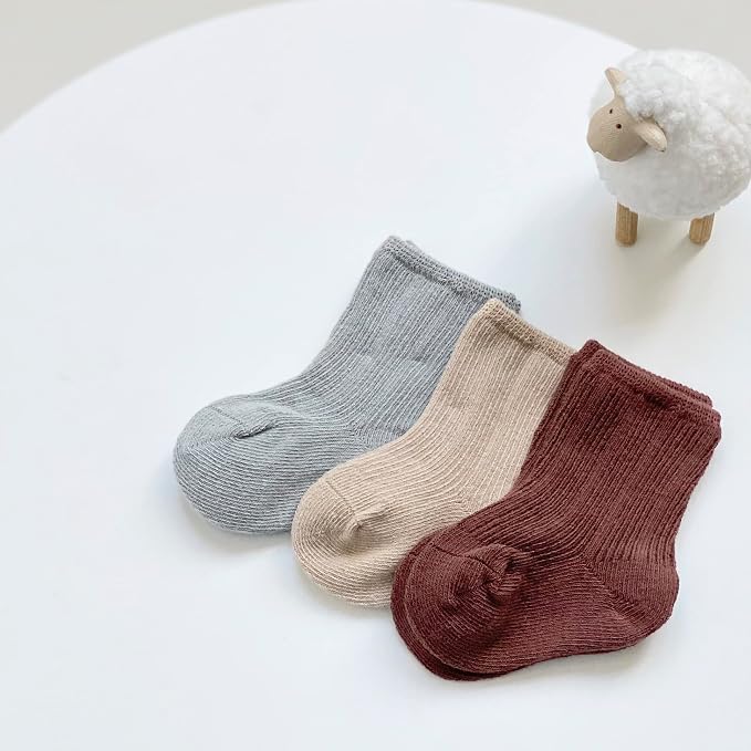 Toddler Socks Unisex Baby Baby Crew Cotton Cuff Socks - Image 4