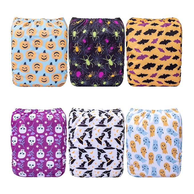 Babygoal Halloween Cloth Diapers 6 Pack - Image 2