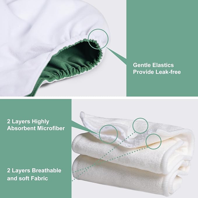 wegreeco Cloth Diapers 6 Pack - Image 4