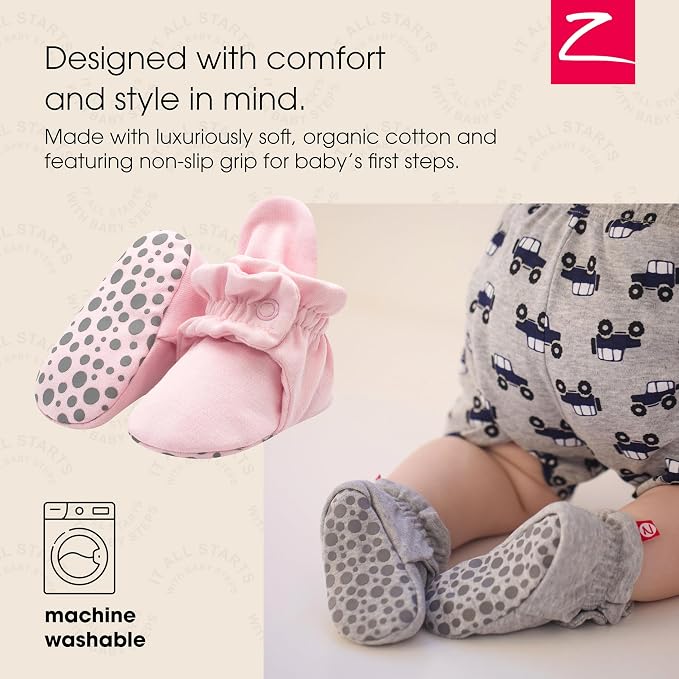 Zutano Organic Baby Booties Newborn Infant, Lost Baby Socks Solution, 18-24 - Image 2