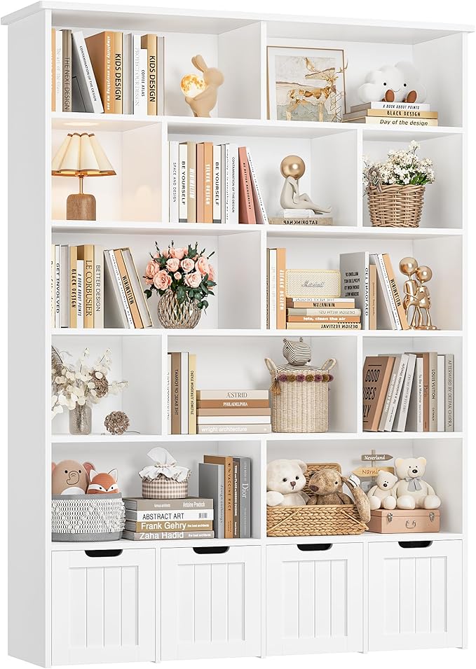 FINETONES 69" H Toy Storage Organizer, 6 Tier Tall Kids Bookshelf by finetones