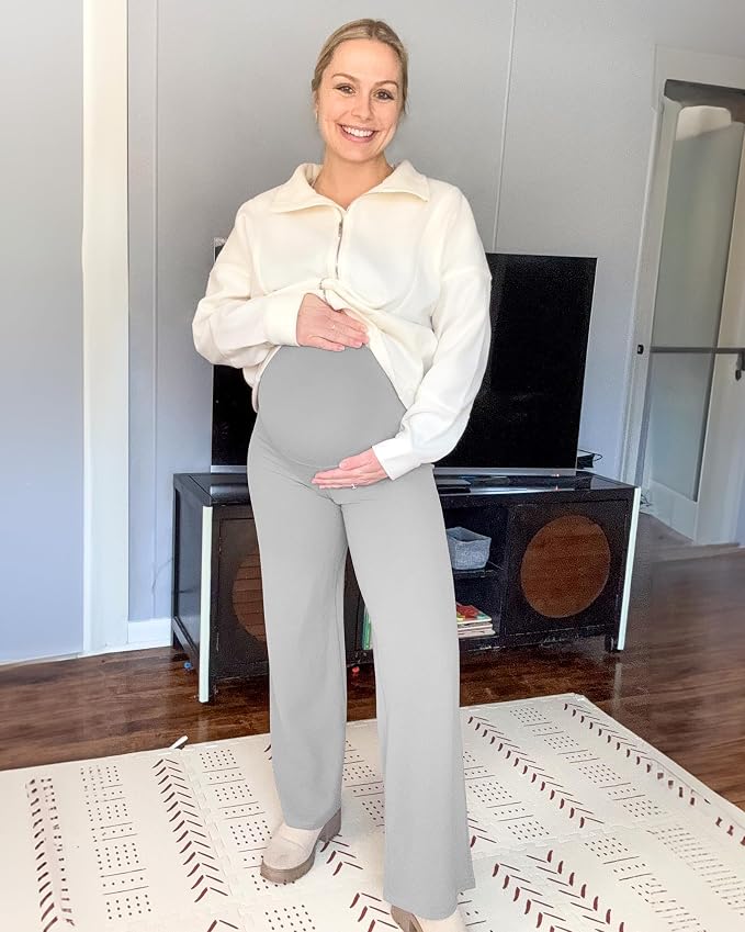 G4Free BareFeel Maternity Dress Yoga Pants Over The Belly Stretchy Work Slack - Image 3