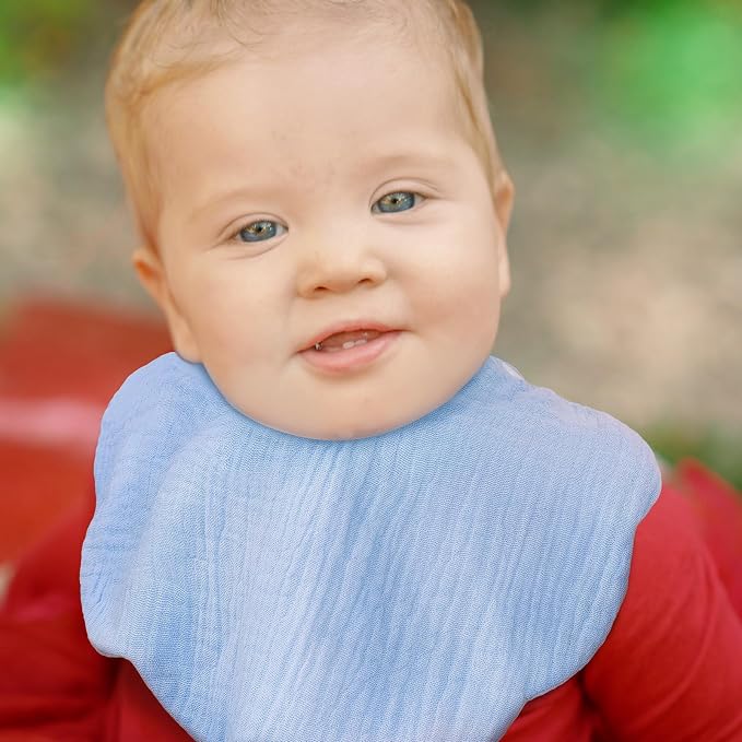Baby Bibs Muslin Bibs 8 Pack for Drooling and Teething for Unisex Girls Boys - Image 6