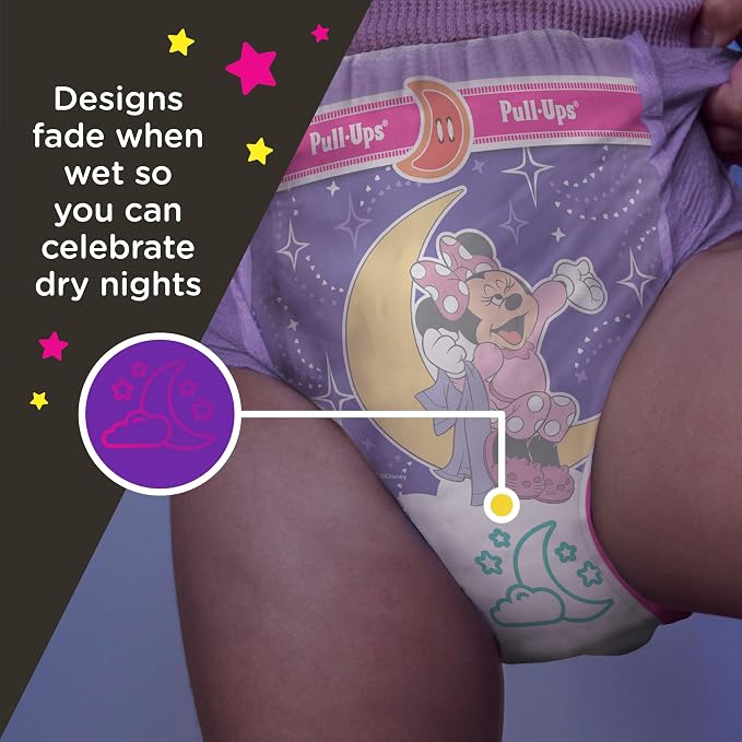 Pull-Ups Girls' Night-Time Potty Training Pants, Size 3T-4T Overnight Training - Image 6