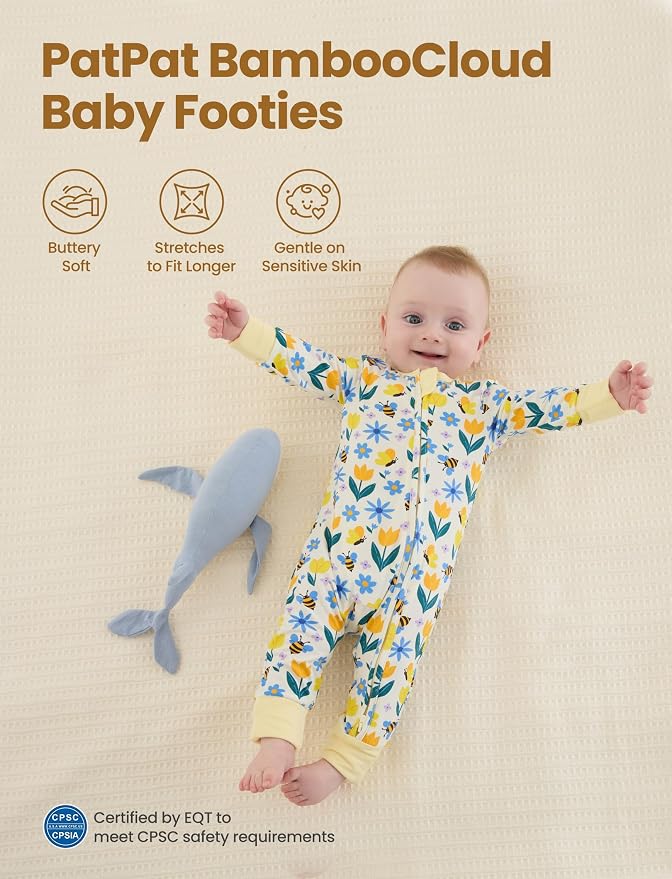 PATPAT Baby Footie Romper with Mittens - Image 4