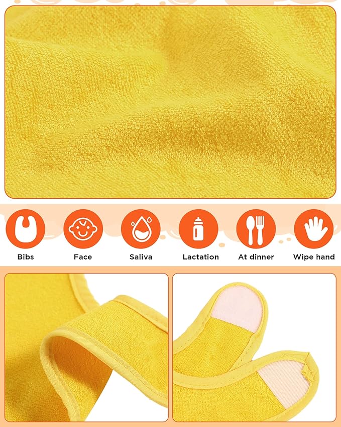 JaGely 30 Pack Baby Muslin Bandana Bibs Multicolor Solid Unisex Waterproof - Image 3