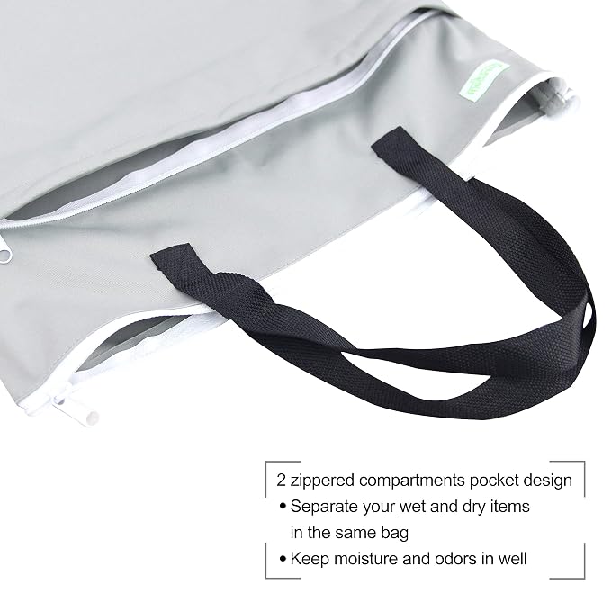 wegreeco Reusable Hanging Wet Dry Cloth Diaper Bag - Image 5