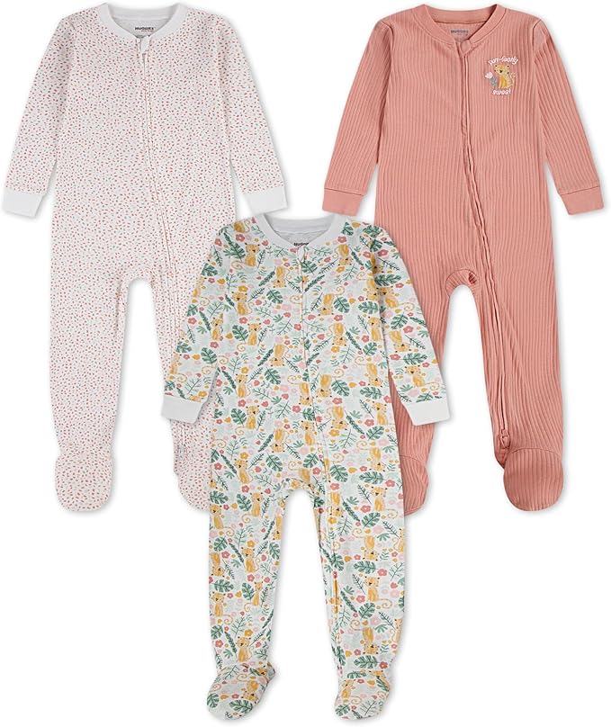 HUGGIES unisex-baby 3-pack Footed Coverall Pajamas by Huggies%C2%AE