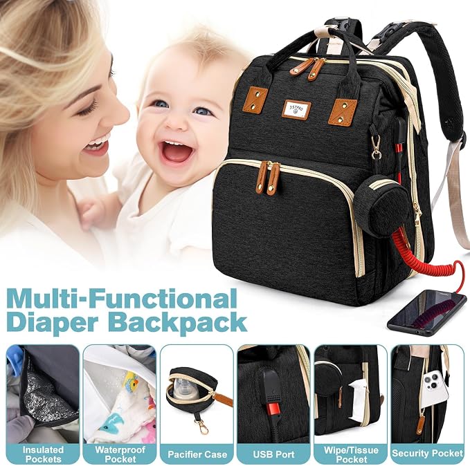 Diaper Bag Backpack, Large Waterproof Lightweight Diaper Bag - Image 5