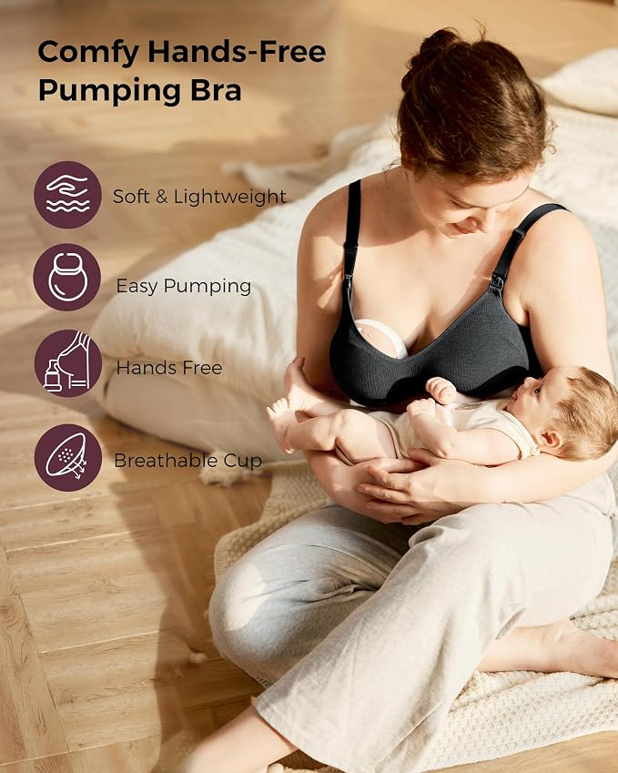 Momcozy Hands-Free Pumping Bra, Wireless & Seamless HF010 Breast Pump Bra - Image 2
