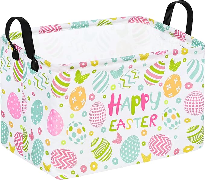 Easter Gift Basket Eggs Storage Basket Kids Toys Storage Basket Organizer Box by Unknown