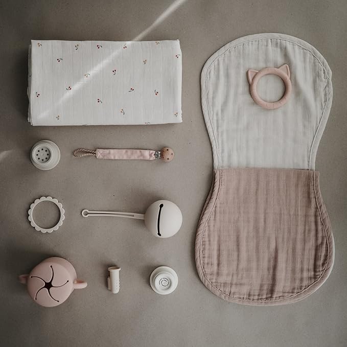 mushie Muslin Baby Burp Cloths | 100% Organic Cotton - Image 3