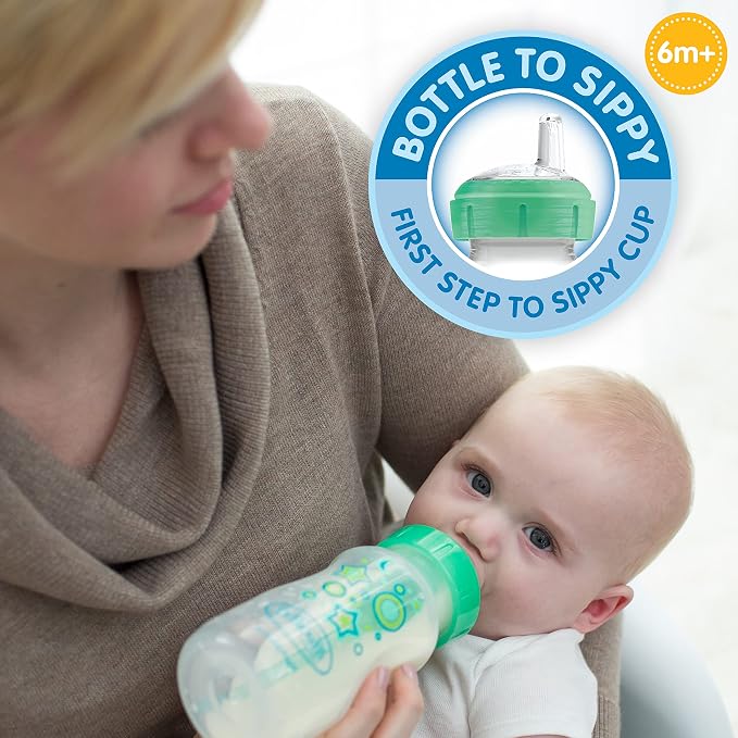 Dr. Brown’s Anti-Colic Options+ Wide-Neck Sippy Bottle Starter Kit, - Image 3