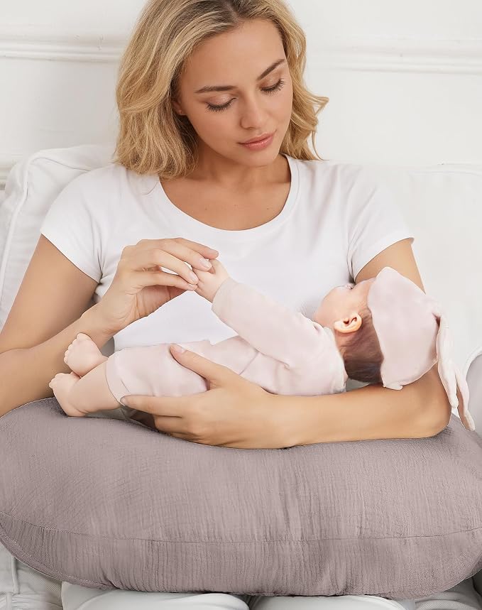 Nursing Pillow Covers, Muslin Nursing Cover - Image 6