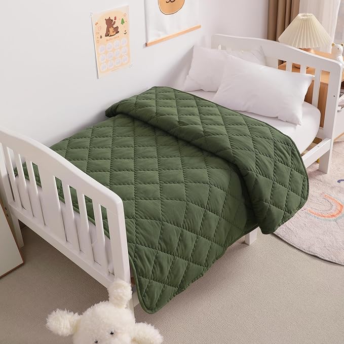 NTBAY Down Alternative Oversized Toddler Comforter, Super Soft and Warm Solid - Image 3