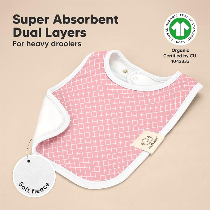 KeaBabies 8-Pack Organic Baby Bibs - Image 4
