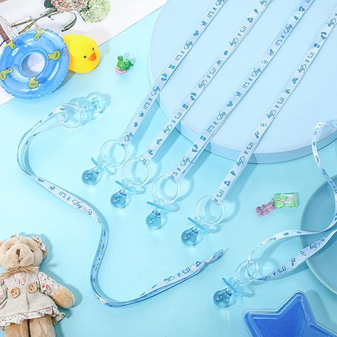 Chengu 100 Pcs Baby Shower Pacifiers Necklace, Acrylic Pacifiers Necklace Party - Image 4