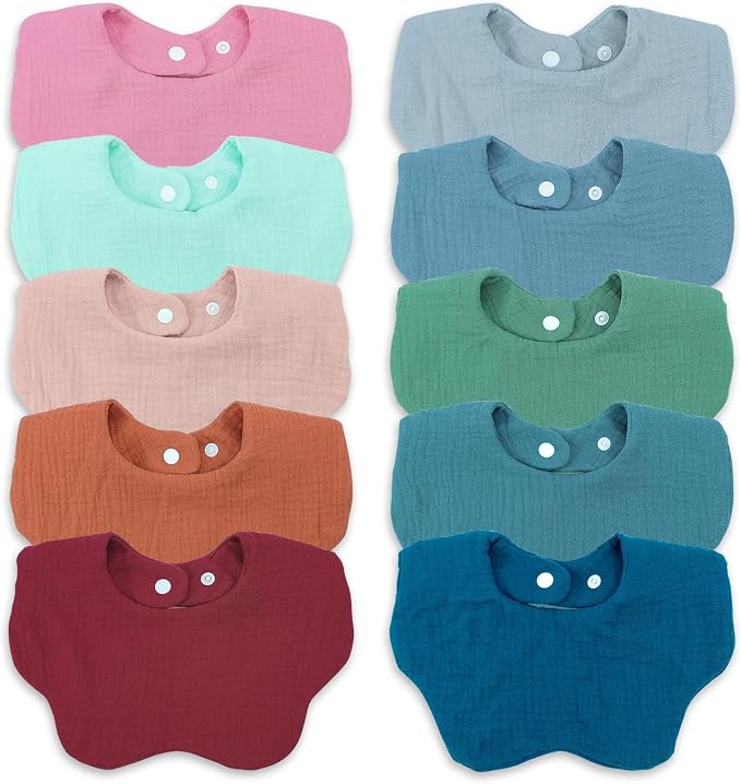 Baby Bibs Muslin Drool Teething Drooling Bibs by Mccotwe