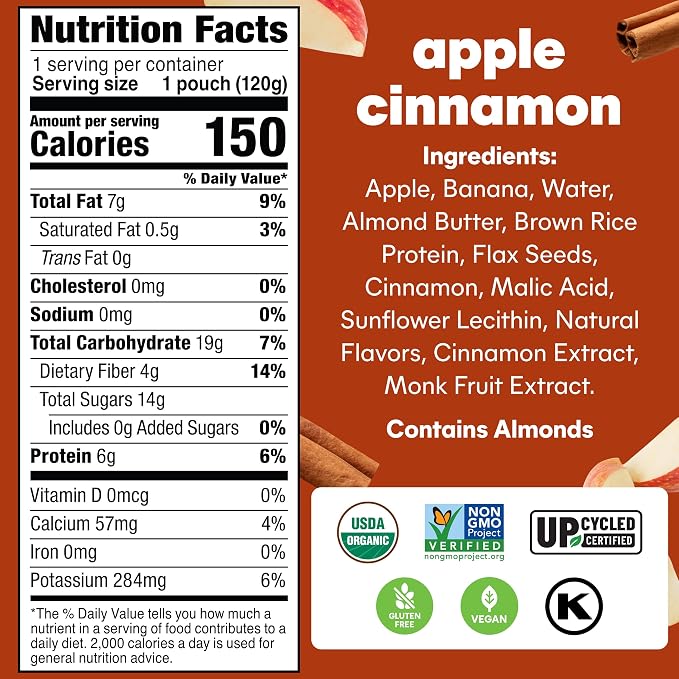 Noka Superfood Fruit Smoothie Pouches, Organic Applesauce Pouches - Image 2