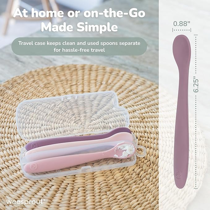 WeeSprout Silicone Baby Spoons - Image 3
