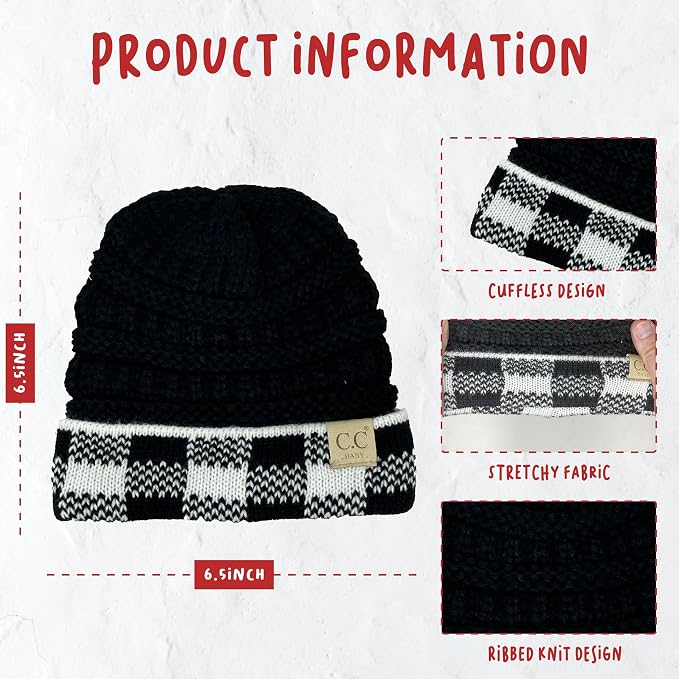 Funky Junque Baby Winter Hat – Cute Newborn Hats, Cozy Warm Infant Beanie - Image 4