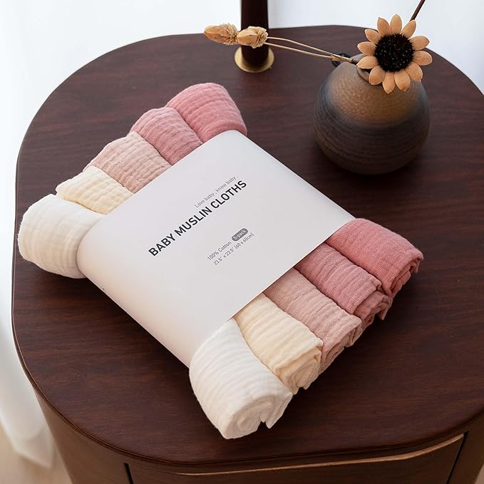 Muslin Receiving Blankets, Neutral Blanket Swaddling - Image 7