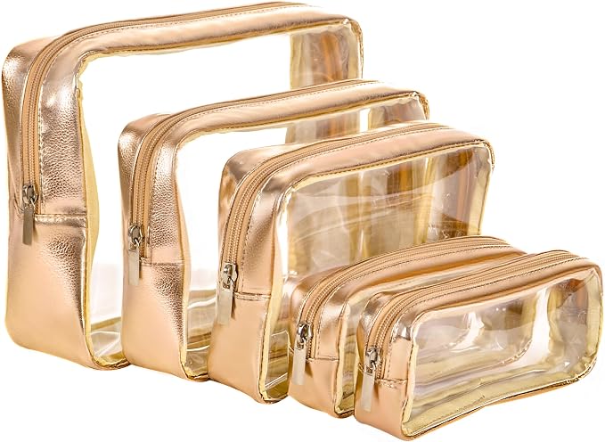 TSA Approved 5-Piece Diaper Bag Organizer Pouch Set Clear Waterproof TPU Kids by Remobia+Hicol