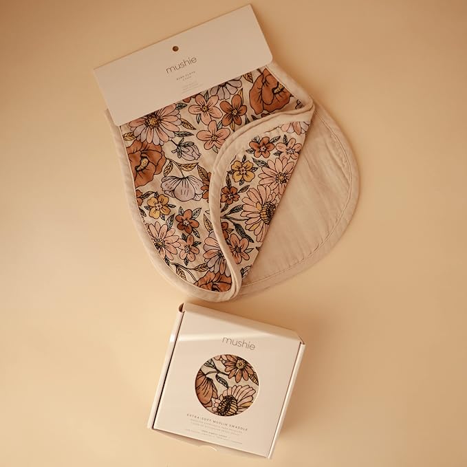 mushie Muslin Baby Burp Cloths | 100% Organic Cotton - Image 2