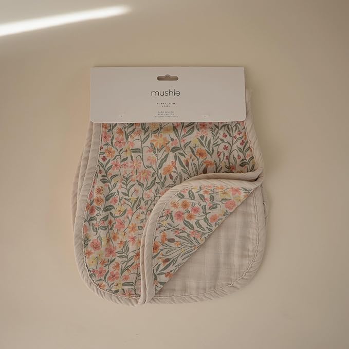 mushie Muslin Baby Burp Cloths | 100% Organic Cotton - Image 3
