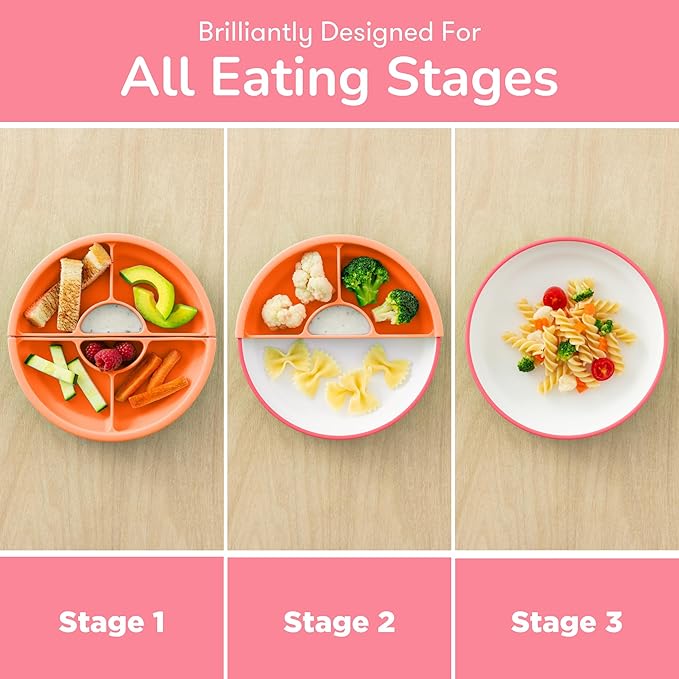 Omie® Easy Scoop Plates for Kids | Unique Design Helps Food Fall into the Spoon - Image 4