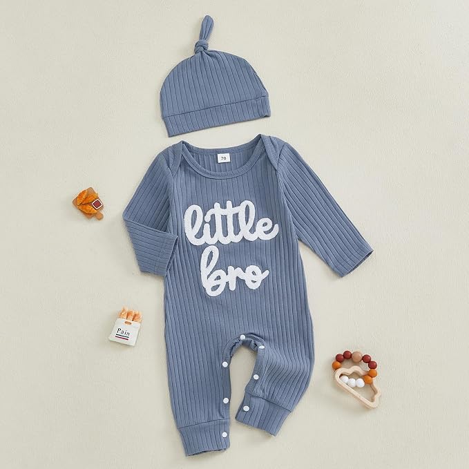 Fernvia Newborn Baby Boy Clothes Letters Print Bodysuit 3 6 9 12 18 Months Long - Image 6