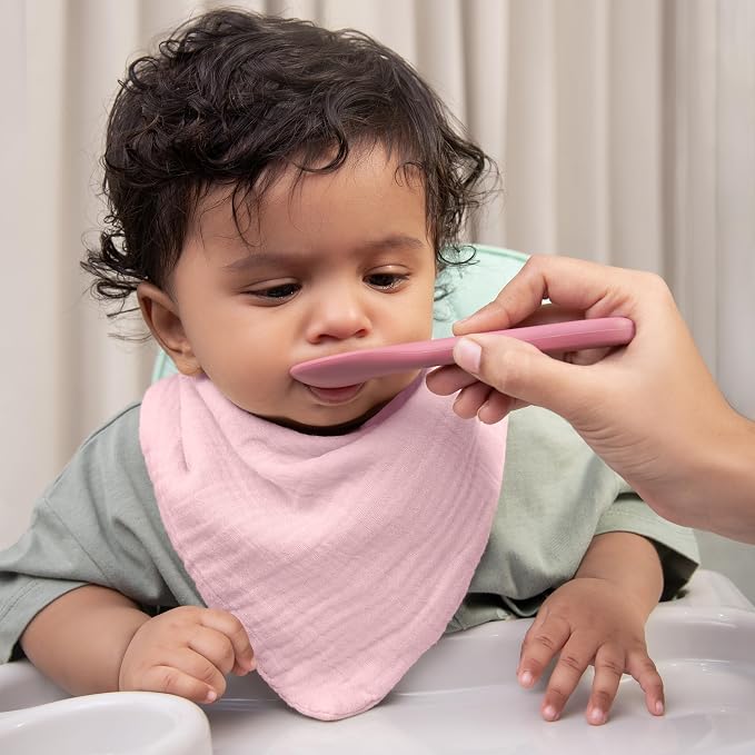 Muslin Baby bibs for drooling and teething, 100% cotton, Bibs for baby girl - Image 4