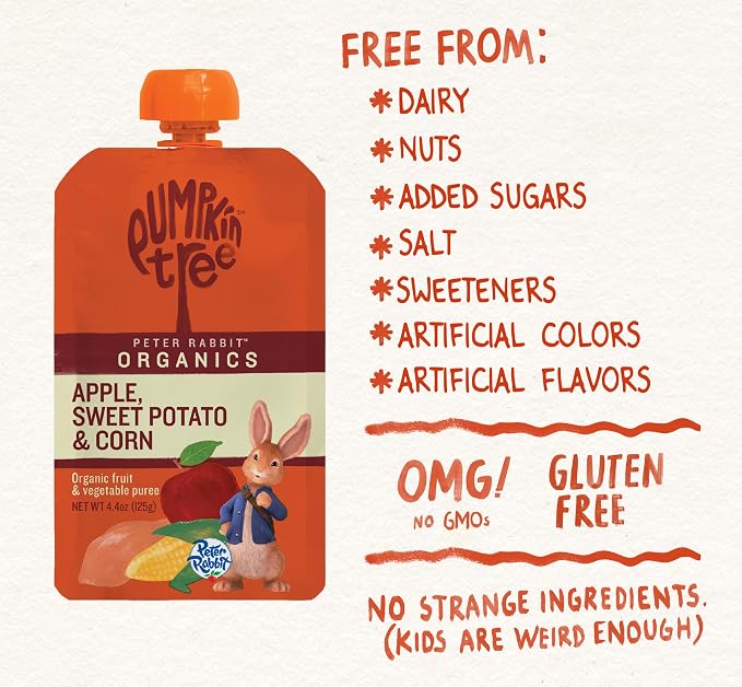 Pumpkin Tree Peter Rabbit Organics, Sweet Potato, and Corn, 4.4 Ounce - Image 4