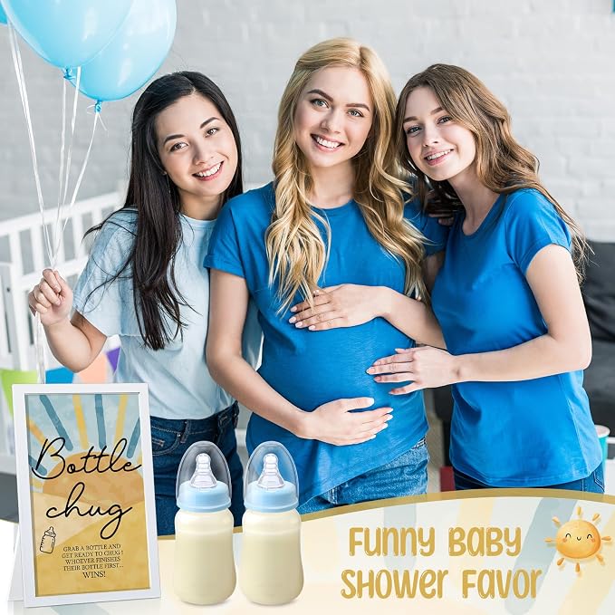 Roowest Bottle Chug Baby Shower Game Favors Including 18 Pcs Feeding Bottles - Image 7