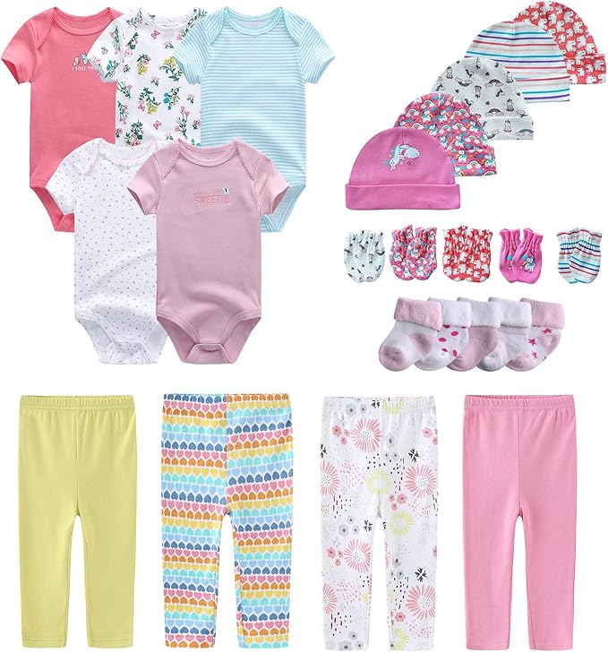 Newborn Layette Gift Set Bodysuits Pants by MAMIMAKA
